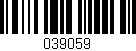 Código de barras (EAN, GTIN, SKU, ISBN): '039059'