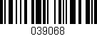Código de barras (EAN, GTIN, SKU, ISBN): '039068'