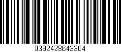 Código de barras (EAN, GTIN, SKU, ISBN): '0392428643304'