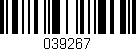 Código de barras (EAN, GTIN, SKU, ISBN): '039267'