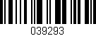 Código de barras (EAN, GTIN, SKU, ISBN): '039293'