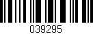 Código de barras (EAN, GTIN, SKU, ISBN): '039295'