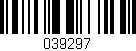 Código de barras (EAN, GTIN, SKU, ISBN): '039297'