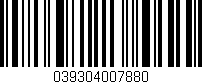 Código de barras (EAN, GTIN, SKU, ISBN): '039304007880'