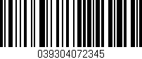 Código de barras (EAN, GTIN, SKU, ISBN): '039304072345'