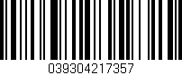Código de barras (EAN, GTIN, SKU, ISBN): '039304217357'