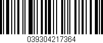 Código de barras (EAN, GTIN, SKU, ISBN): '039304217364'