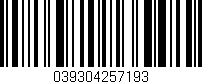 Código de barras (EAN, GTIN, SKU, ISBN): '039304257193'