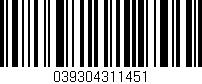 Código de barras (EAN, GTIN, SKU, ISBN): '039304311451'