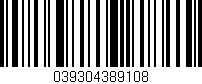 Código de barras (EAN, GTIN, SKU, ISBN): '039304389108'