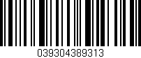 Código de barras (EAN, GTIN, SKU, ISBN): '039304389313'