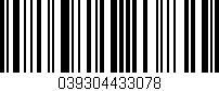 Código de barras (EAN, GTIN, SKU, ISBN): '039304433078'