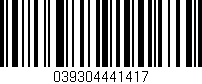 Código de barras (EAN, GTIN, SKU, ISBN): '039304441417'