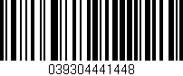 Código de barras (EAN, GTIN, SKU, ISBN): '039304441448'
