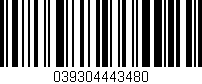 Código de barras (EAN, GTIN, SKU, ISBN): '039304443480'