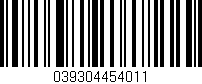 Código de barras (EAN, GTIN, SKU, ISBN): '039304454011'