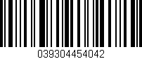 Código de barras (EAN, GTIN, SKU, ISBN): '039304454042'