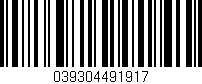 Código de barras (EAN, GTIN, SKU, ISBN): '039304491917'