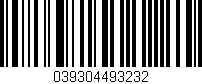 Código de barras (EAN, GTIN, SKU, ISBN): '039304493232'