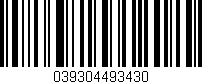 Código de barras (EAN, GTIN, SKU, ISBN): '039304493430'