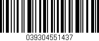 Código de barras (EAN, GTIN, SKU, ISBN): '039304551437'