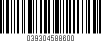 Código de barras (EAN, GTIN, SKU, ISBN): '039304588600'