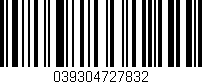 Código de barras (EAN, GTIN, SKU, ISBN): '039304727832'