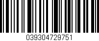 Código de barras (EAN, GTIN, SKU, ISBN): '039304729751'