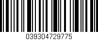 Código de barras (EAN, GTIN, SKU, ISBN): '039304729775'