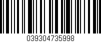 Código de barras (EAN, GTIN, SKU, ISBN): '039304735998'