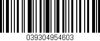 Código de barras (EAN, GTIN, SKU, ISBN): '039304954603'