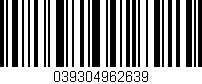 Código de barras (EAN, GTIN, SKU, ISBN): '039304962639'