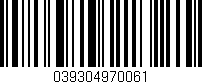 Código de barras (EAN, GTIN, SKU, ISBN): '039304970061'