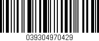 Código de barras (EAN, GTIN, SKU, ISBN): '039304970429'