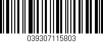 Código de barras (EAN, GTIN, SKU, ISBN): '039307115803'