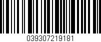 Código de barras (EAN, GTIN, SKU, ISBN): '039307219181'