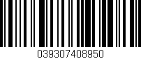 Código de barras (EAN, GTIN, SKU, ISBN): '039307408950'