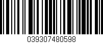 Código de barras (EAN, GTIN, SKU, ISBN): '039307480598'