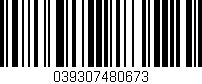Código de barras (EAN, GTIN, SKU, ISBN): '039307480673'