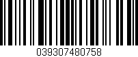 Código de barras (EAN, GTIN, SKU, ISBN): '039307480758'