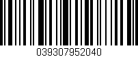 Código de barras (EAN, GTIN, SKU, ISBN): '039307952040'