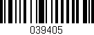 Código de barras (EAN, GTIN, SKU, ISBN): '039405'