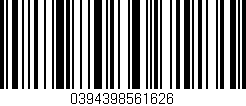 Código de barras (EAN, GTIN, SKU, ISBN): '0394398561626'