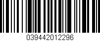 Código de barras (EAN, GTIN, SKU, ISBN): '039442012296'