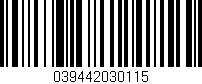 Código de barras (EAN, GTIN, SKU, ISBN): '039442030115'