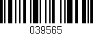 Código de barras (EAN, GTIN, SKU, ISBN): '039565'
