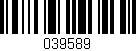 Código de barras (EAN, GTIN, SKU, ISBN): '039589'