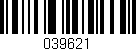 Código de barras (EAN, GTIN, SKU, ISBN): '039621'