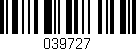 Código de barras (EAN, GTIN, SKU, ISBN): '039727'