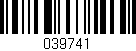 Código de barras (EAN, GTIN, SKU, ISBN): '039741'